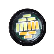 2 pezzi 2 W (luce bianca + gialla) fendinebbia per auto Eagle Eyes, indicatori di direzione con 12 lampade LED SMD-4014, lunghezza cavo DC 12 V: 55 cm, SMD-4014, Eagle Eye Light  12V/2W