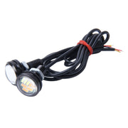 2 pezzi 2 W (luce bianca + gialla) fendinebbia per auto Eagle Eyes, indicatori di direzione con 12 lampade LED SMD-4014, lunghezza cavo DC 12 V: 55 cm, SMD-4014, Eagle Eye Light  12V/2W