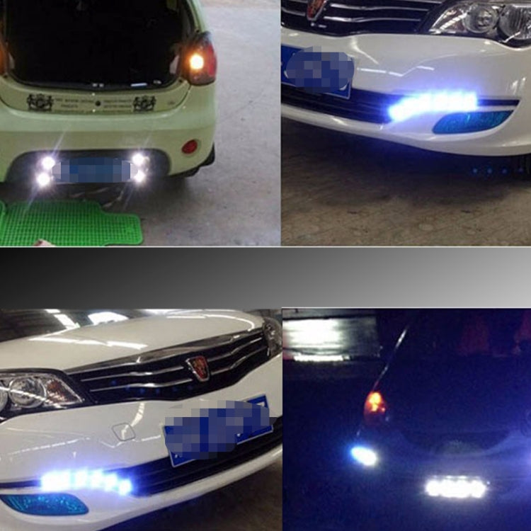 2 pezzi 2 W (luce bianca + gialla) fendinebbia per auto Eagle Eyes, indicatori di direzione con 12 lampade LED SMD-4014, lunghezza cavo DC 12 V: 55 cm, SMD-4014, Eagle Eye Light  12V/2W