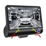 Schermo IPS da 4,0 pollici 5,0 Mega Pixel 170 gradi grandangolare Full HD 1080P 3 canali Video DVR per auto, supporto visione notturna luce di riempimento / retromarcia visiva / scheda TF (32 GB massimo) / sensore G / rilevamento movimento, 170 Degrees