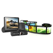 Schermo IPS da 4,0 pollici 5,0 Mega Pixel 170 gradi grandangolare Full HD 1080P 3 canali Video DVR per auto, supporto visione notturna luce di riempimento / retromarcia visiva / scheda TF (32 GB massimo) / sensore G / rilevamento movimento, 170 Degrees