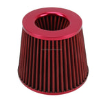 Filtro aria universale per auto, compressore meccanico, kit filtro per auto, filtro di aspirazione dell'aria, filtro freddo, dimensioni: 14,5 * 15 cm (rosso), Size: 14.5*15cm