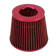 Filtro aria universale per auto, compressore meccanico, kit filtro per auto, filtro di aspirazione dell'aria, filtro freddo, dimensioni: 14,5 * 15 cm (rosso), Size: 14.5*15cm