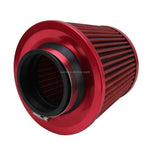 Filtro aria universale per auto, compressore meccanico, kit filtro per auto, filtro di aspirazione dell'aria, filtro freddo, dimensioni: 14,5 * 15 cm (rosso), Size: 14.5*15cm