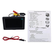 Monitor universale ad alta definizione per auto da 4,3 pollici con supporto ad angolo regolabile, supporta la funzione di schermo automatico inverso, 4.3 inch