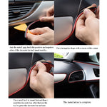 Finitura flessibile da 5 m per la modanatura interna dell'auto fai-da-te, striscia decorativa con raschietto per pellicola