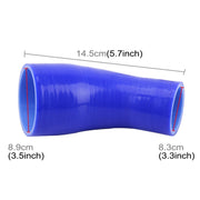 Universale 83-89mm 45 gradi Tubo in silicone a diametro costante per auto Tubo di aspirazione aria a gomito Tubo di collegamento aspirazione in silicone Tubo speciale in silicone per turbocompressore, ID: 83-89mm