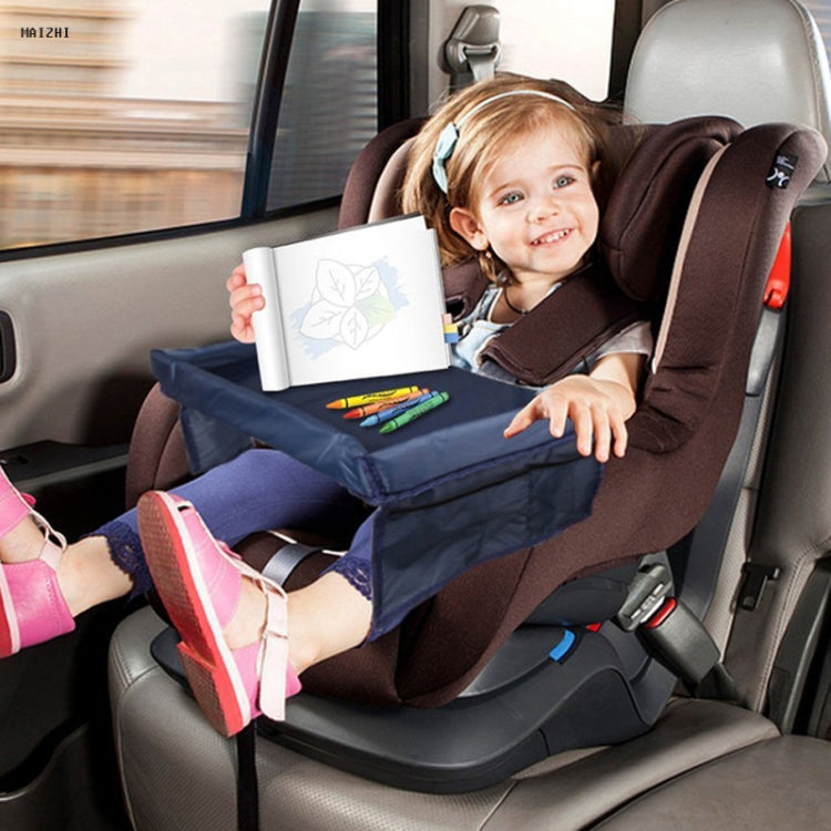 Console per bambini Passeggino Giocattolo Passeggino Organizzatore Vassoio di sicurezza per bambini Supporto per pittura turistica Tavolo da pranzo impermeabile Vassoio per pittura per auto, Blue