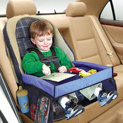 Console per bambini Passeggino Giocattolo Passeggino Organizzatore Vassoio di sicurezza per bambini Supporto per pittura turistica Tavolo da pranzo impermeabile Vassoio per pittura per auto, Blue