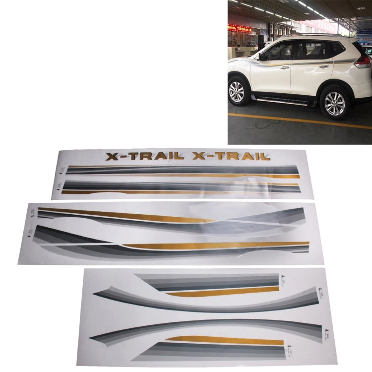 3 PCS SUV Corpo Striscia Decorativa Auto di Marca Streamline Brillante Adesivo Per Honda CRV Nissarl X-Trail/Qashqai/Murano serie, Strip Brand Car Streamline Shining Sticker