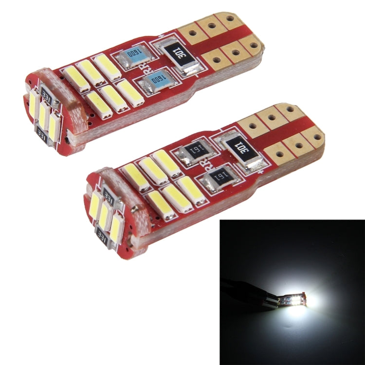 Lampada per luci di ingombro per auto, 2 pezzi T10 2W 100LM 6000K 12 LED SMD-4014, DC 12V, 12 SMD-4014 LEDs