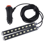 Lampada al neon 2 in 1 da 4,5 W 18 SMD-5050-LED RGB per interni auto, decorazione per pavimenti, atmosfera, lampada al neon, DC 12V, 2 in 1 4.5W (Pink Light), 2 in 1 4.5W (White Light)