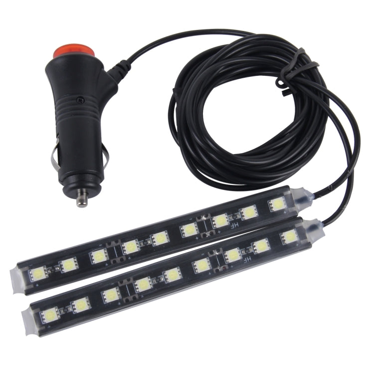 Lampada al neon 2 in 1 da 4,5 W 18 SMD-5050-LED RGB per interni auto, decorazione per pavimenti, atmosfera, lampada al neon, DC 12V, 2 in 1 4.5W (Pink Light), 2 in 1 4.5W (White Light)