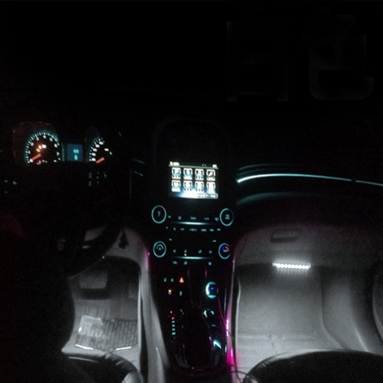Lampada al neon 2 in 1 da 4,5 W 18 SMD-5050-LED RGB per interni auto, decorazione per pavimenti, atmosfera, lampada al neon, DC 12V, 2 in 1 4.5W (Pink Light), 2 in 1 4.5W (White Light)
