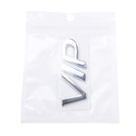 Adesivo per auto in metallo brillante a forma VIP, Letter