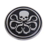 Adesivo gratuito per auto in metallo brillante a forma circolare con motivo a teschio, Skull 4, Circular Skull