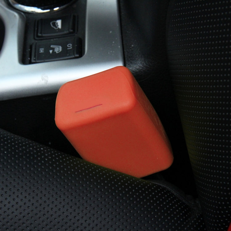 Clip per cintura di sicurezza per auto in gomma sicura, copertura protettiva con fibbie di bloccaggio, Black, Orange, Green, Blue, Red, Yellow