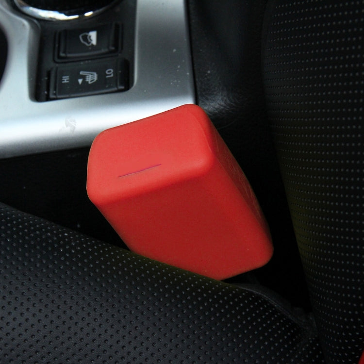 Clip per cintura di sicurezza per auto in gomma sicura, copertura protettiva con fibbie di bloccaggio, Black, Orange, Green, Blue, Red, Yellow