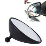 3R-098 Specchietto retrovisore grandangolare per punto cieco dell'auto, diametro: 9,8 cm, 3R-098 (Black)