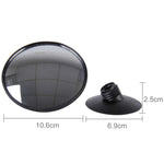 3R-098 Specchietto retrovisore grandangolare per punto cieco dell'auto, diametro: 9,8 cm, 3R-098 (Black)