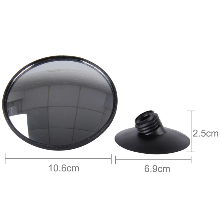 3R-098 Specchietto retrovisore grandangolare per punto cieco dell'auto, diametro: 9,8 cm, 3R-098 (Black)