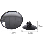 3R-098 Specchietto retrovisore grandangolare per punto cieco dell'auto, diametro: 9,8 cm, 3R-098 (Black)