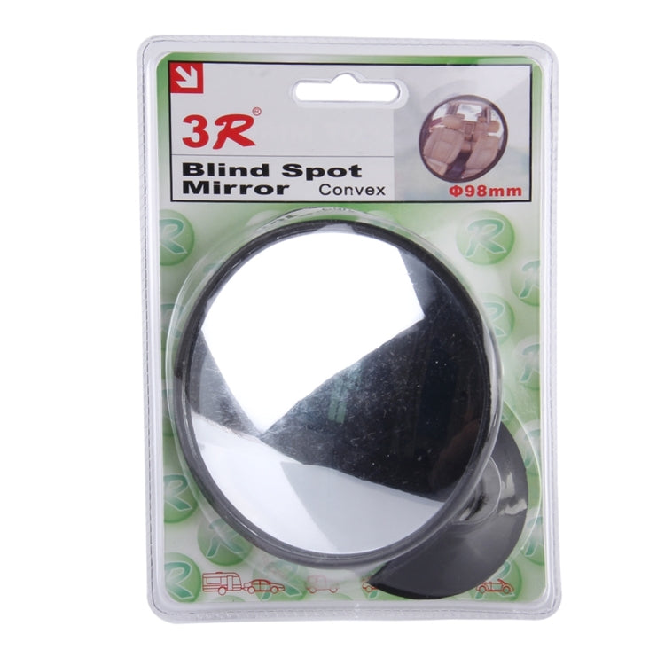 3R-098 Specchietto retrovisore grandangolare per punto cieco dell'auto, diametro: 9,8 cm, 3R-098 (Black)