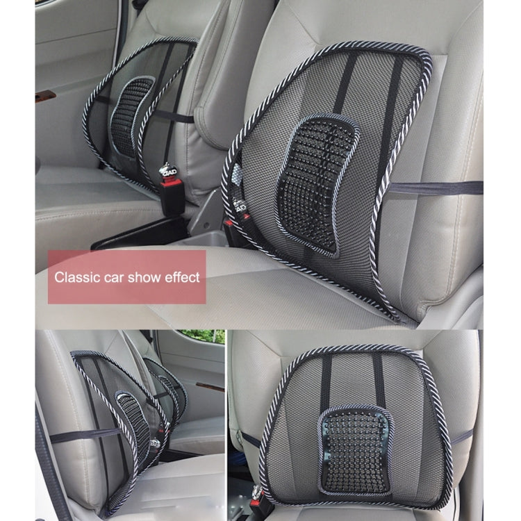 Tappetino per cuscino per la vita da massaggio traspirante in maglia di latte di ghiaccio universale per stagione auto, Car Waist Pillow Mat