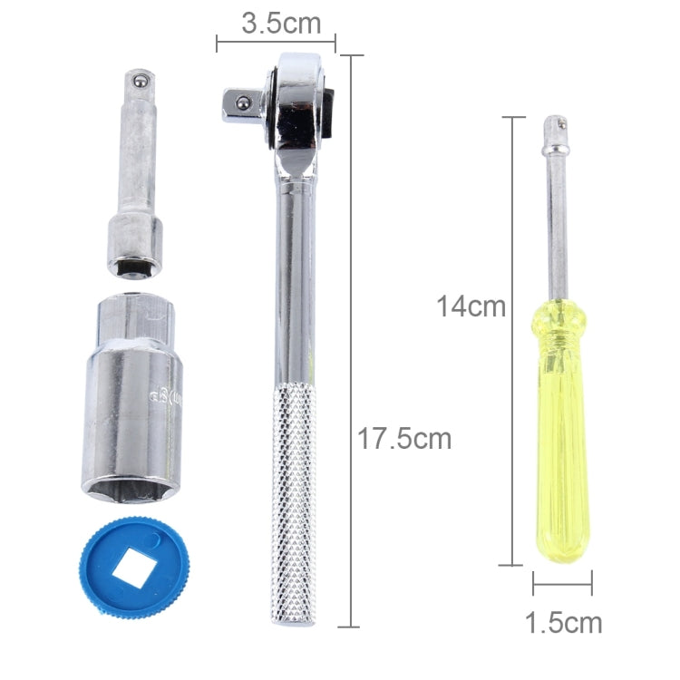 AIWA 40 Pezzi Cassetta degli Attrezzi per Auto Moto Set di Chiavi a Bussola per Manicotti Hardware Strumenti di Riparazione Auto Auto Chiavi a Bussola per Riparazione o Manutenzione Precisa, 40 PCS