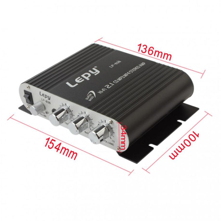 2.1CH Car HIFI Subwoofer Amplifier Audio Support MP3