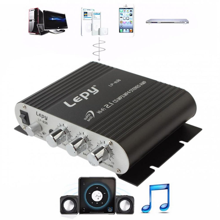 2.1CH Car HIFI Subwoofer Amplifier Audio Support MP3