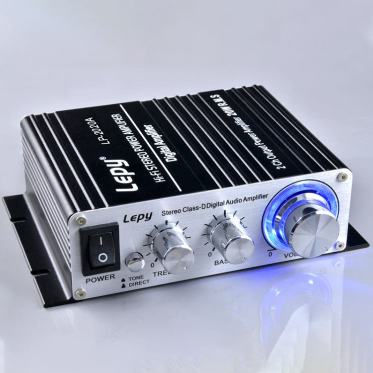 LP-2020A Amplificatore audio HIFI per auto/casa, supporto MP3, presa UK con alimentatore 3A, UK Plug