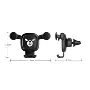 Supporto per telefono da auto per presa d'aria per cartoni animati a gravità con motivo Big Eyes, Big Eyes(Black), Big Eyes(Silver)