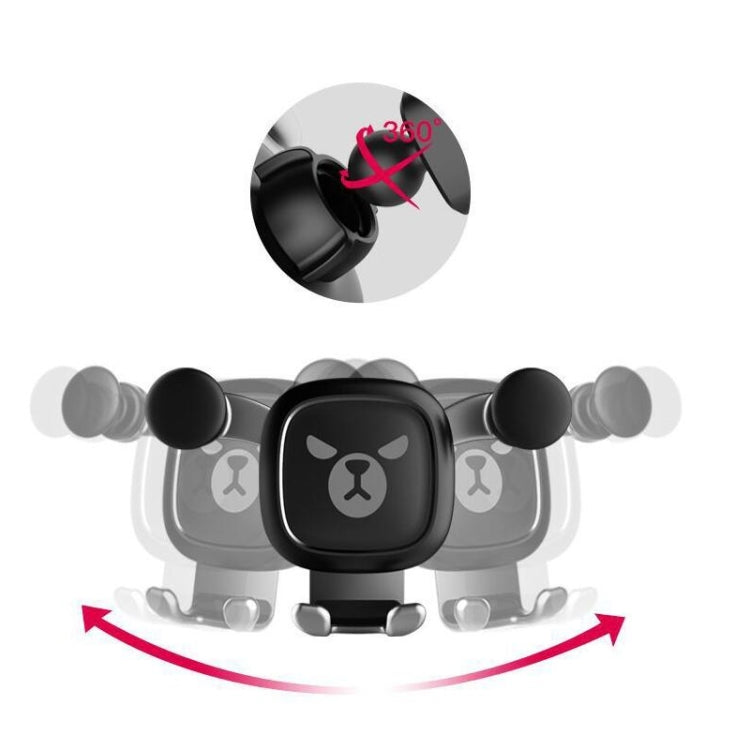 Supporto per telefono da auto per presa d'aria per cartoni animati a gravità con motivo Big Eyes, Big Eyes(Black), Big Eyes(Silver)