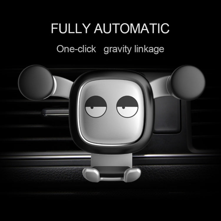 Supporto per telefono da auto per presa d'aria per cartoni animati a gravità con motivo Big Eyes, Big Eyes(Black), Big Eyes(Silver)