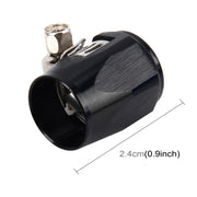 AN6 Accessori per auto in alluminio per prestazioni Adattatore per finitura tubo nitrito Adattatore Fascetta stringitubo intrecciata in nylon Finitura nera, AN6