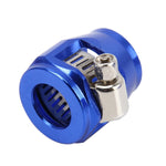 AN8 Accessori per auto in alluminio per prestazioni Adattatore per finitura tubo nitrito Adattatore Fascetta stringitubo intrecciata in nylon Finitura blu, AN8