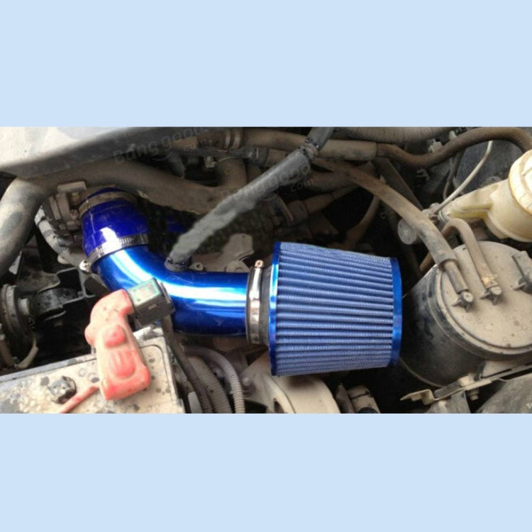 Tubo di aspirazione dell'aria universale Prese d'aria di flusso super potente Tubo di aspirazione dell'aria in alluminio corto da corsa a freddo con sistema di kit filtro a cono