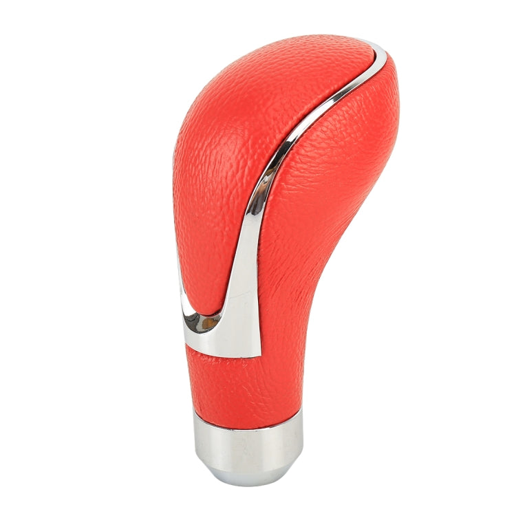 Pomello del cambio universale in pelle PU e metallo per auto. Pomello della leva del cambio della trasmissione per auto modificata, Gear Shift Knob(Red), Shift Knob 2