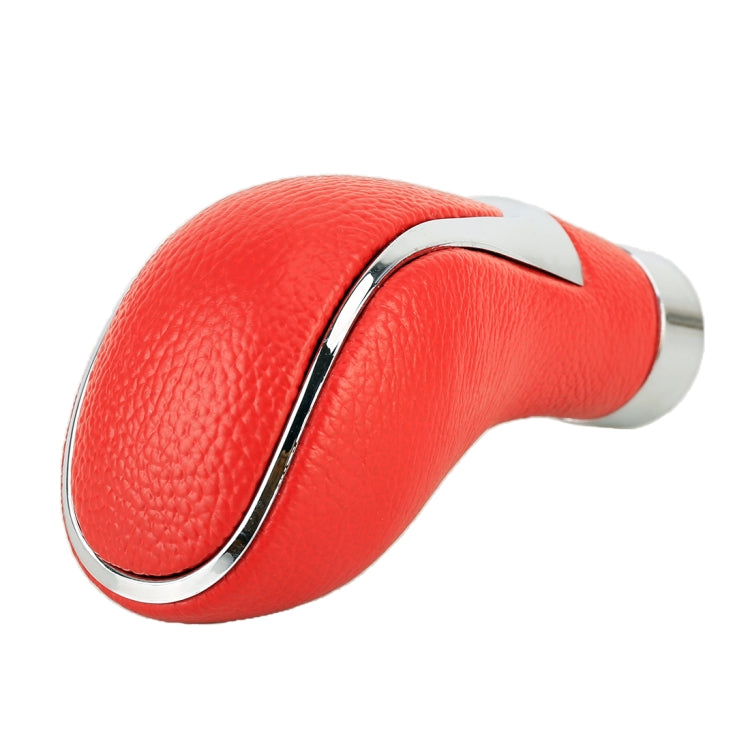 Pomello del cambio universale in pelle PU e metallo per auto. Pomello della leva del cambio della trasmissione per auto modificata, Gear Shift Knob(Red), Shift Knob 2