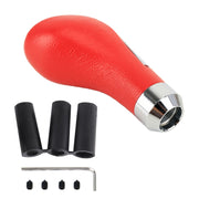 Pomello del cambio universale in pelle PU e metallo per auto. Pomello della leva del cambio della trasmissione per auto modificata, Gear Shift Knob(Red), Shift Knob 2