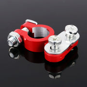 2 pezzi positivi e negativi per auto a forma di U in metallo, connettori per batterie, morsetti, clip, misura L, diametro interno: 16 mm (nero + rosso), L Size (Black + Red)