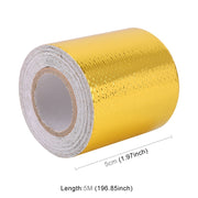 Involucro di scarico da 5 m. Scudo termico di scarico del motore automatico. Involucro resistente al calore in carta di alluminio, 5m Heat Resistant Wrap