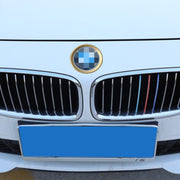 2 Pezzi Logo Auto Cerchio Decorativo Anello Decorativo Volante Adesivo Logo Modifica Stile Auto Auto Logo Anteriore Anello Decorazione Copertura Posteriore Trim Anelli Emblema Cofano per BMW Serie 5, For BMW 5 Series