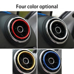 4 pezzi Anelli decorativi per prese d'aria in lega di alluminio Presa d'aria Cromata Anello di rivestimento Cruscotto per auto Prese d'aria Copertura Decorazione adesiva per Audi A3, For Audi A3