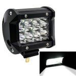 Barra luminosa a LED da 4 pollici a tre file Luci fuoristrada modificate Barra luminosa da tetto IP67 Impermeabile 9W Condensatore 6000K 5500LM Faretto a LED Faro da lavoro a LED per auto, DC 10-48V, Spot+36W