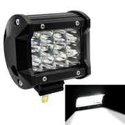 Barra luminosa a LED da 4 pollici a tre file Luci fuoristrada modificate Barra luminosa da tetto IP67 Impermeabile 9W Condensatore 6000K 5500LM Faretto a LED Faro da lavoro a LED per auto, DC 10-48V, Spot+36W