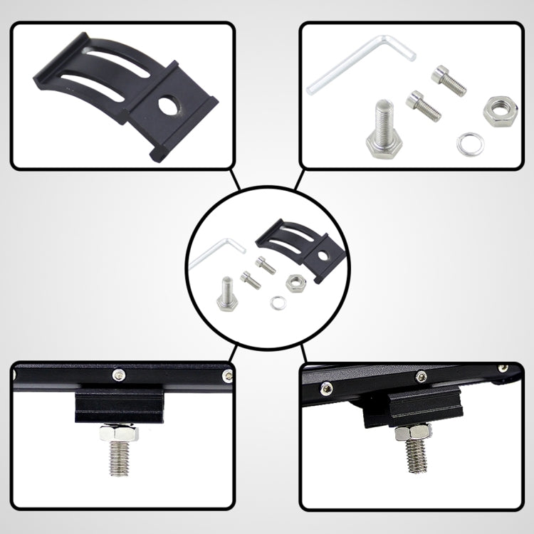 Barra luminosa a LED da 4 pollici a tre file Luci fuoristrada modificate Barra luminosa da tetto IP67 Impermeabile 9W Condensatore 6000K 5500LM Faretto a LED Faro da lavoro a LED per auto, DC 10-48V, Spot+36W