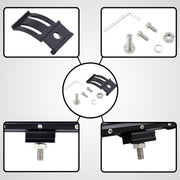 Barra luminosa a LED da 4 pollici a tre file Luci fuoristrada modificate Barra luminosa da tetto IP67 Impermeabile 9W Condensatore 6000K 5500LM Faretto a LED Faro da lavoro a LED per auto, DC 10-48V, Spot+36W