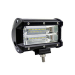 Luci da lavoro per auto da 5 pollici 18W 24 LED impermeabili IP67 a due barre modificate fuoristrada Faretti per auto, DC 9-48V, Spot/72W/6000K 3000LM, Yellow/18W/3000K 1080LM